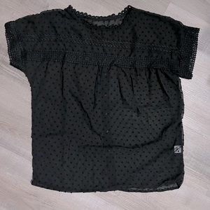 Black sheer top